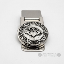 Money Clip - Claddagh with Celtic Trim