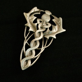 Scottish Thistle and Knotwork Kilt Pin