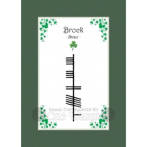 Brock - Ogham First Name