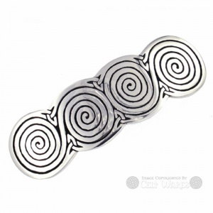 Four Spirals Celtic Barrette