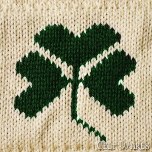 Merino Baby Blanket with Shamrocks