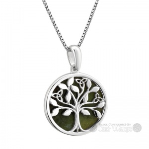 Tree of Life Necklace with Connemara Marble Inlay