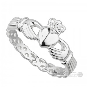 Claddagh Weave Sterling Silver Ring