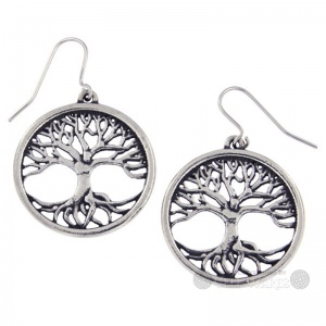 Tree of Life Pewter Earrings